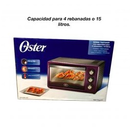 HORNO TOSTADOR OSTER PARA 6 REBANADAS, 15 LTS, FUNCIÓN PARA TOSTAR, ASAR, HORNEAR Y RECALENTAR.